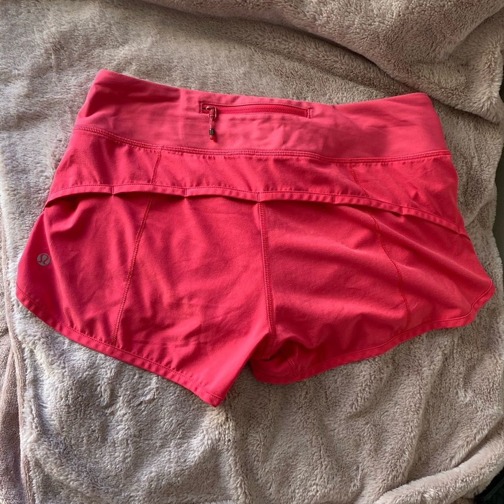 Lululemon pink speed shorts
